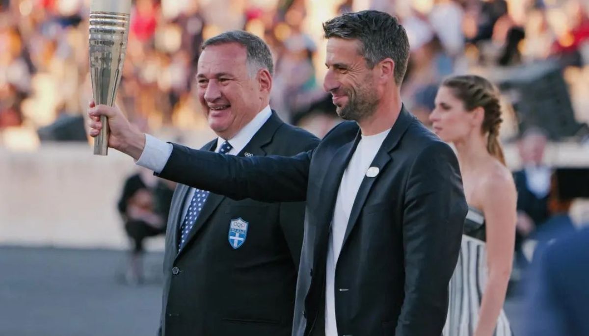 Tony Estanguet At The Olympics Ceremony