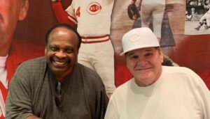 Pete Rose Photographed Shaking Hand With His Longtime Friend Baseball All-Star, Al Oliver